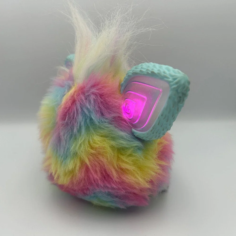 Hasbro Furby 2023 Interactive Rainbow Tie Dye Plush Lights Tested Works Robot